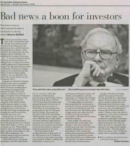 Bad news a boon for investors: Warren Buffett