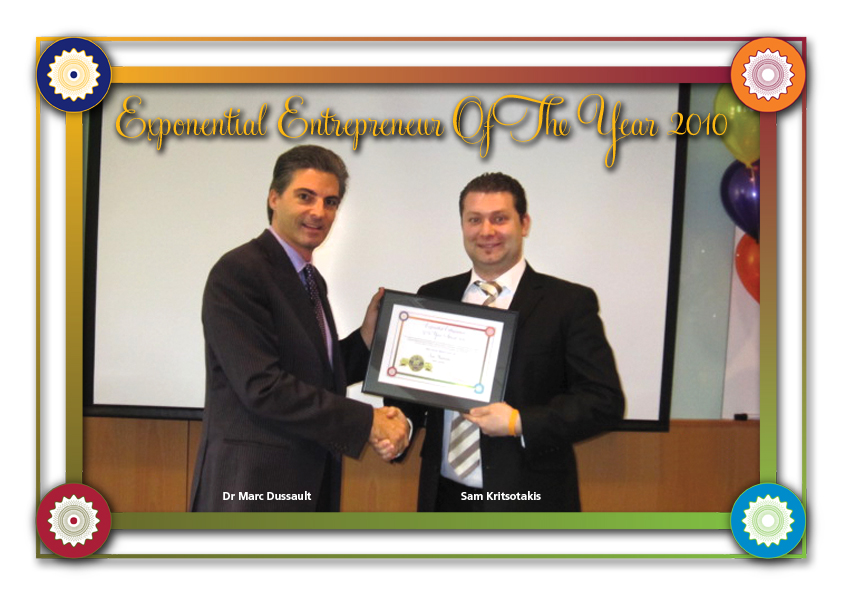 Sam Kritsotakis - Exponential Entrepreneur Of The Year 2010