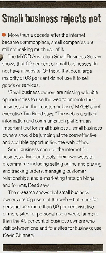 Small Business Internet Usage: Australia