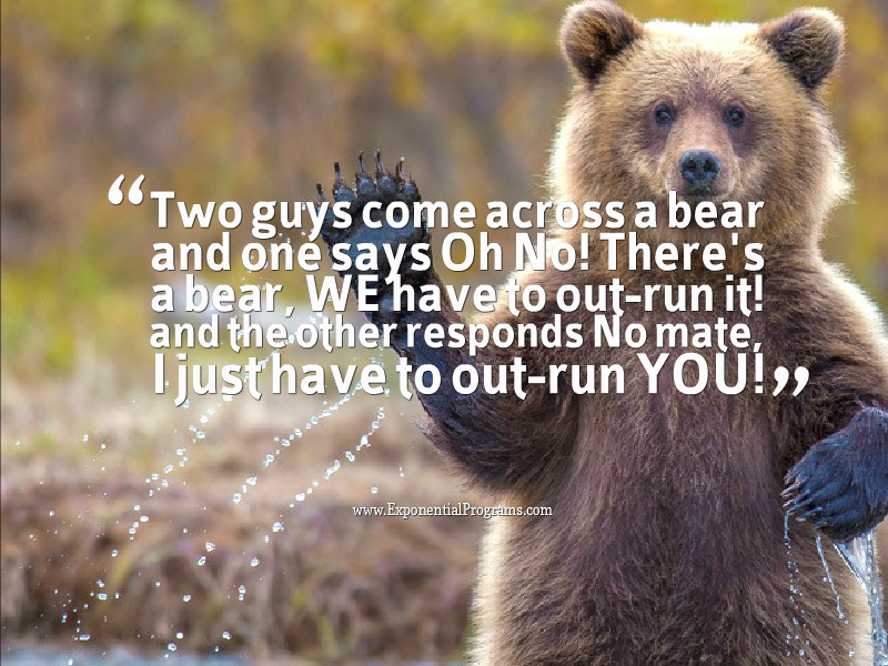 Bear waving - quote