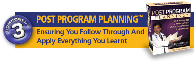 Post Program Planning - Ensuring You Follow Through And Apply Everything You Learnt
