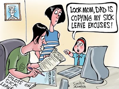 Sick Leave Cartoon